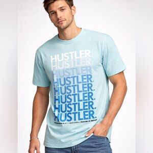 Reason x Hustler Aqua Graphic T-Shirt Limited Edition Streetwear Tee men’s large